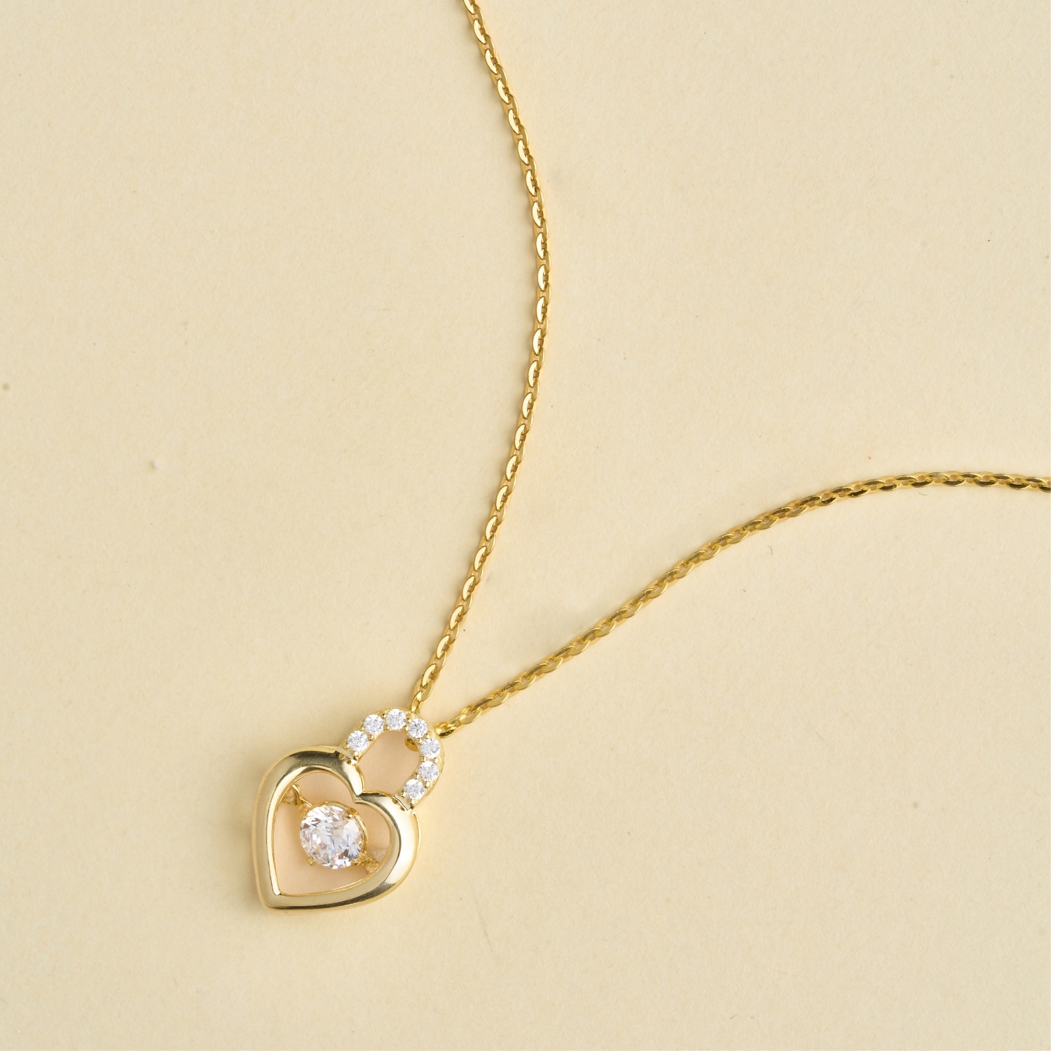 dây chuyền ổ khóa trái tim