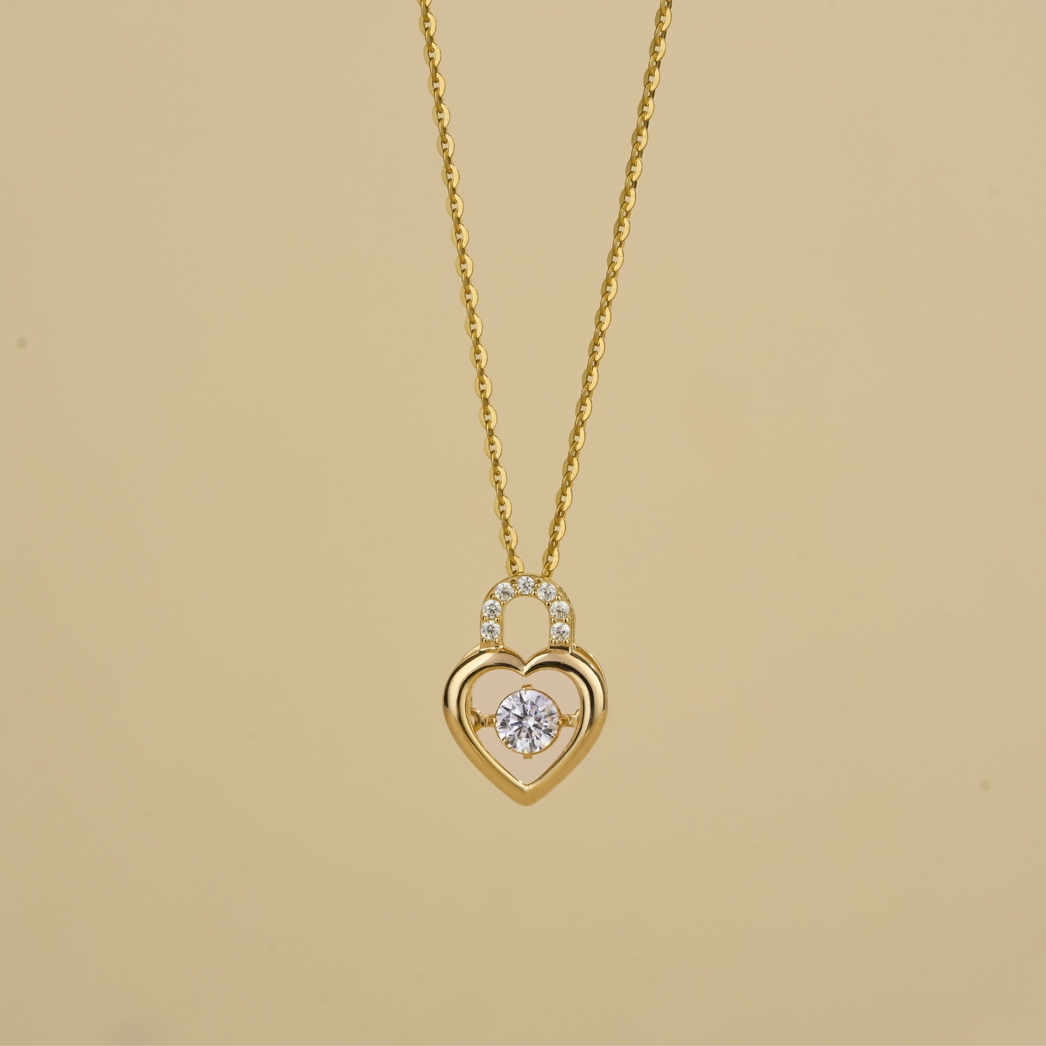 dây chuyền ổ khóa trái tim